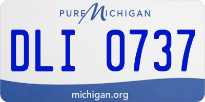 MI license plate DLI0737