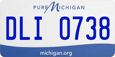 MI license plate DLI0738