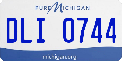 MI license plate DLI0744