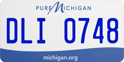 MI license plate DLI0748