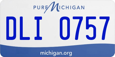 MI license plate DLI0757