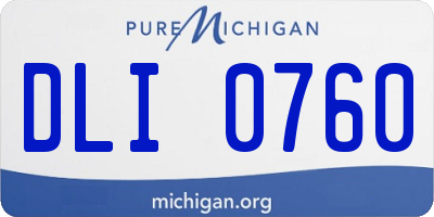 MI license plate DLI0760