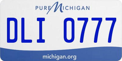 MI license plate DLI0777