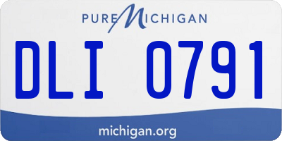 MI license plate DLI0791