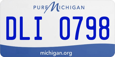 MI license plate DLI0798