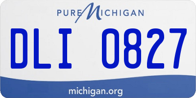 MI license plate DLI0827