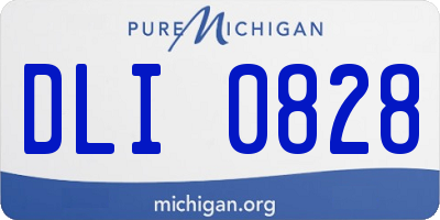 MI license plate DLI0828
