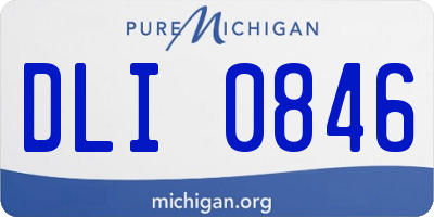MI license plate DLI0846