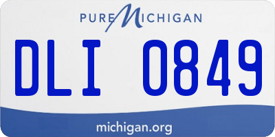 MI license plate DLI0849