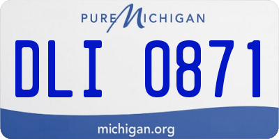 MI license plate DLI0871