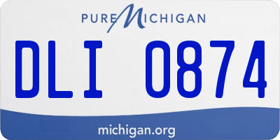 MI license plate DLI0874