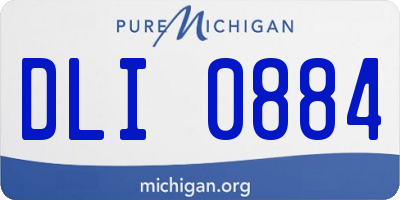 MI license plate DLI0884