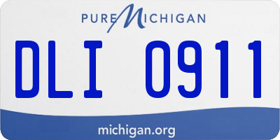 MI license plate DLI0911