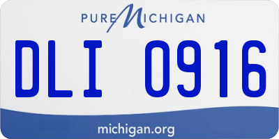 MI license plate DLI0916