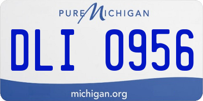 MI license plate DLI0956