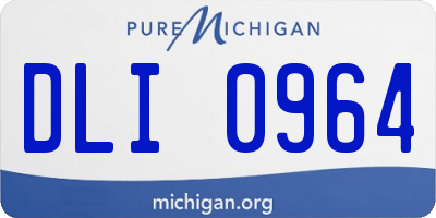 MI license plate DLI0964