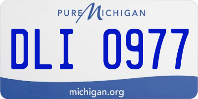 MI license plate DLI0977