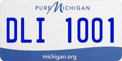 MI license plate DLI1001