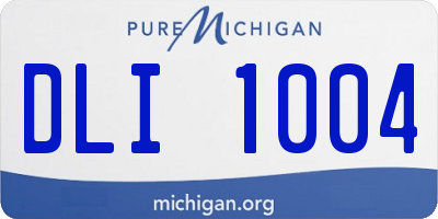 MI license plate DLI1004