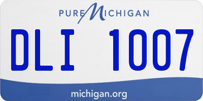 MI license plate DLI1007