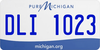 MI license plate DLI1023