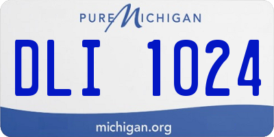 MI license plate DLI1024