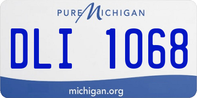 MI license plate DLI1068