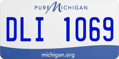 MI license plate DLI1069
