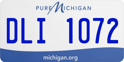 MI license plate DLI1072