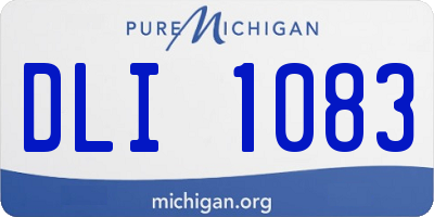MI license plate DLI1083
