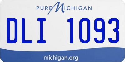 MI license plate DLI1093