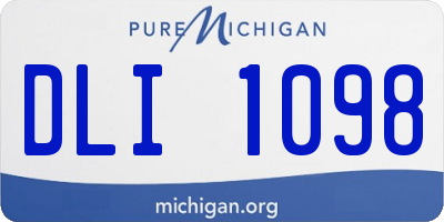 MI license plate DLI1098