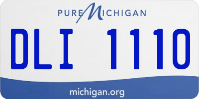MI license plate DLI1110