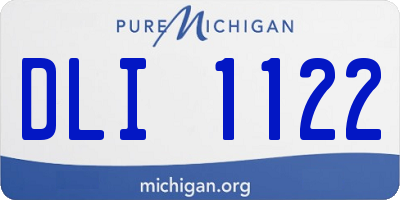 MI license plate DLI1122