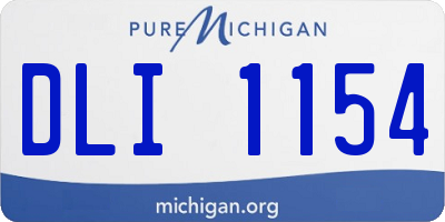 MI license plate DLI1154