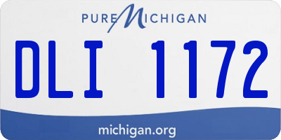 MI license plate DLI1172