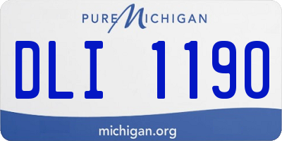 MI license plate DLI1190