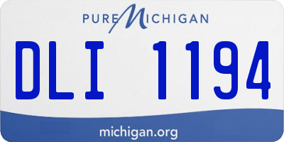 MI license plate DLI1194