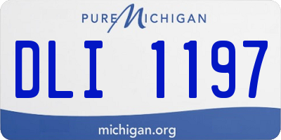 MI license plate DLI1197