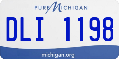 MI license plate DLI1198