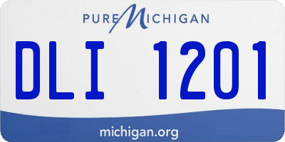 MI license plate DLI1201