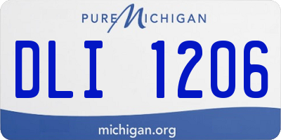 MI license plate DLI1206