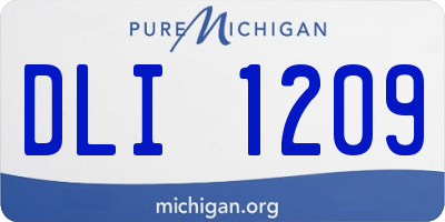 MI license plate DLI1209