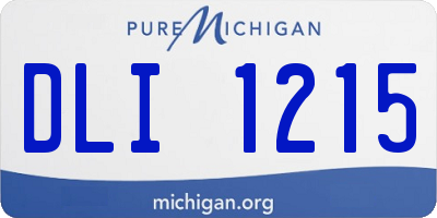 MI license plate DLI1215
