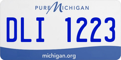 MI license plate DLI1223