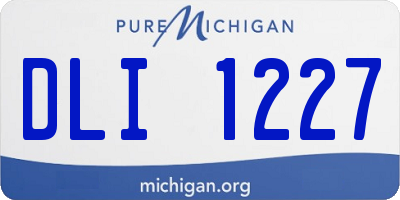 MI license plate DLI1227