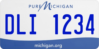 MI license plate DLI1234