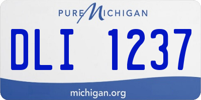 MI license plate DLI1237