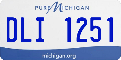 MI license plate DLI1251