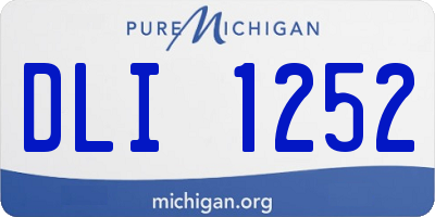 MI license plate DLI1252